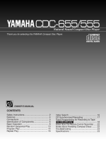 Yamaha CDC-555 - Owners Manual 